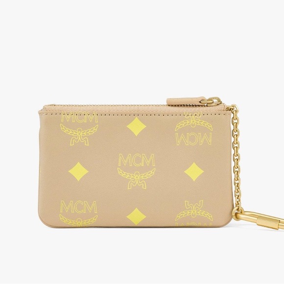 NWT MCM Key Pouch in Color Splash Logo Leather - Picture 3 of 8